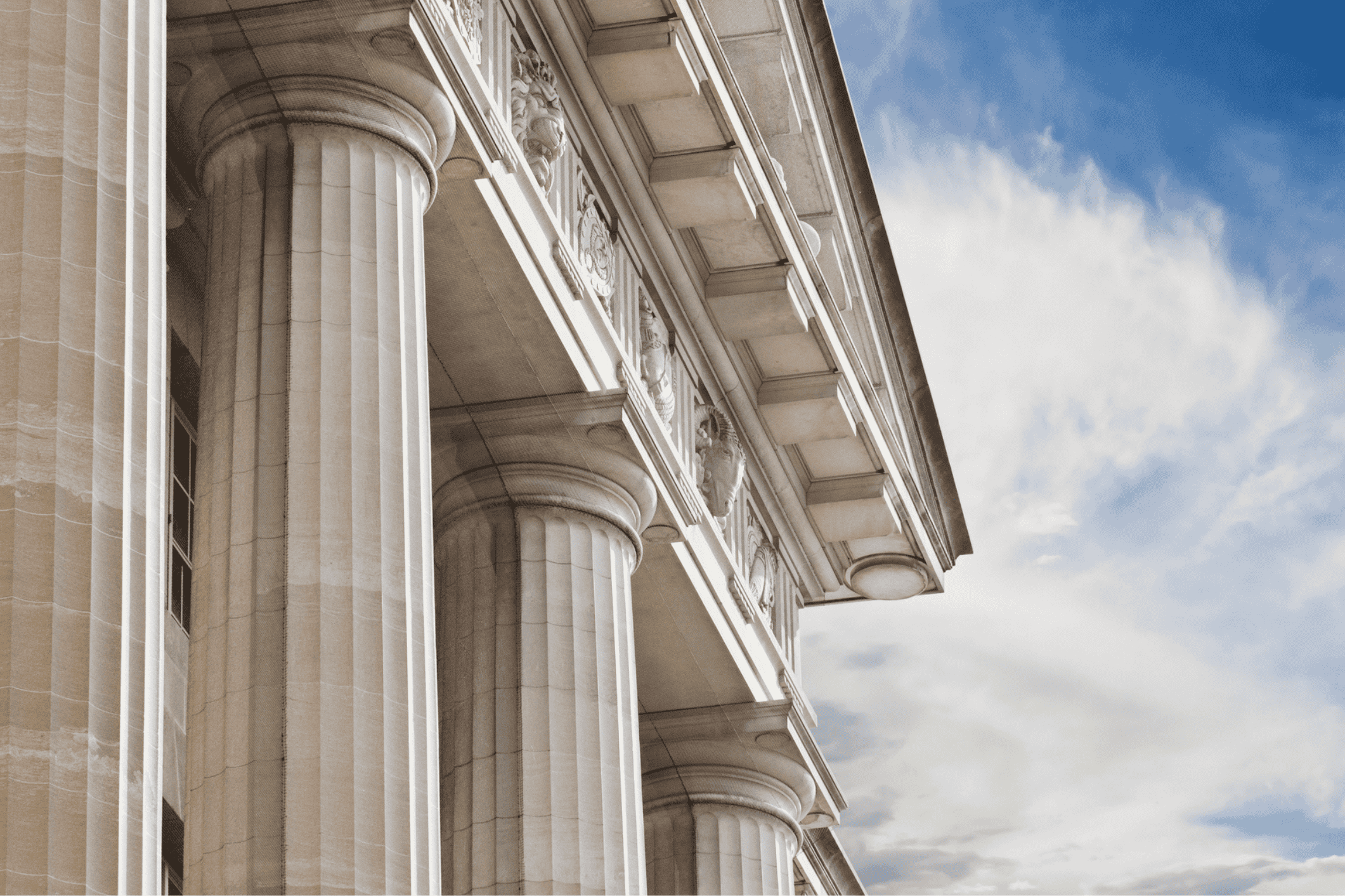 Front exterior facade of a government building.