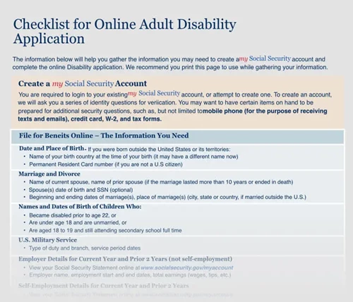 SSA online process