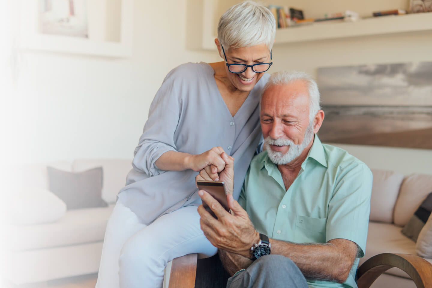 Couple on mobile